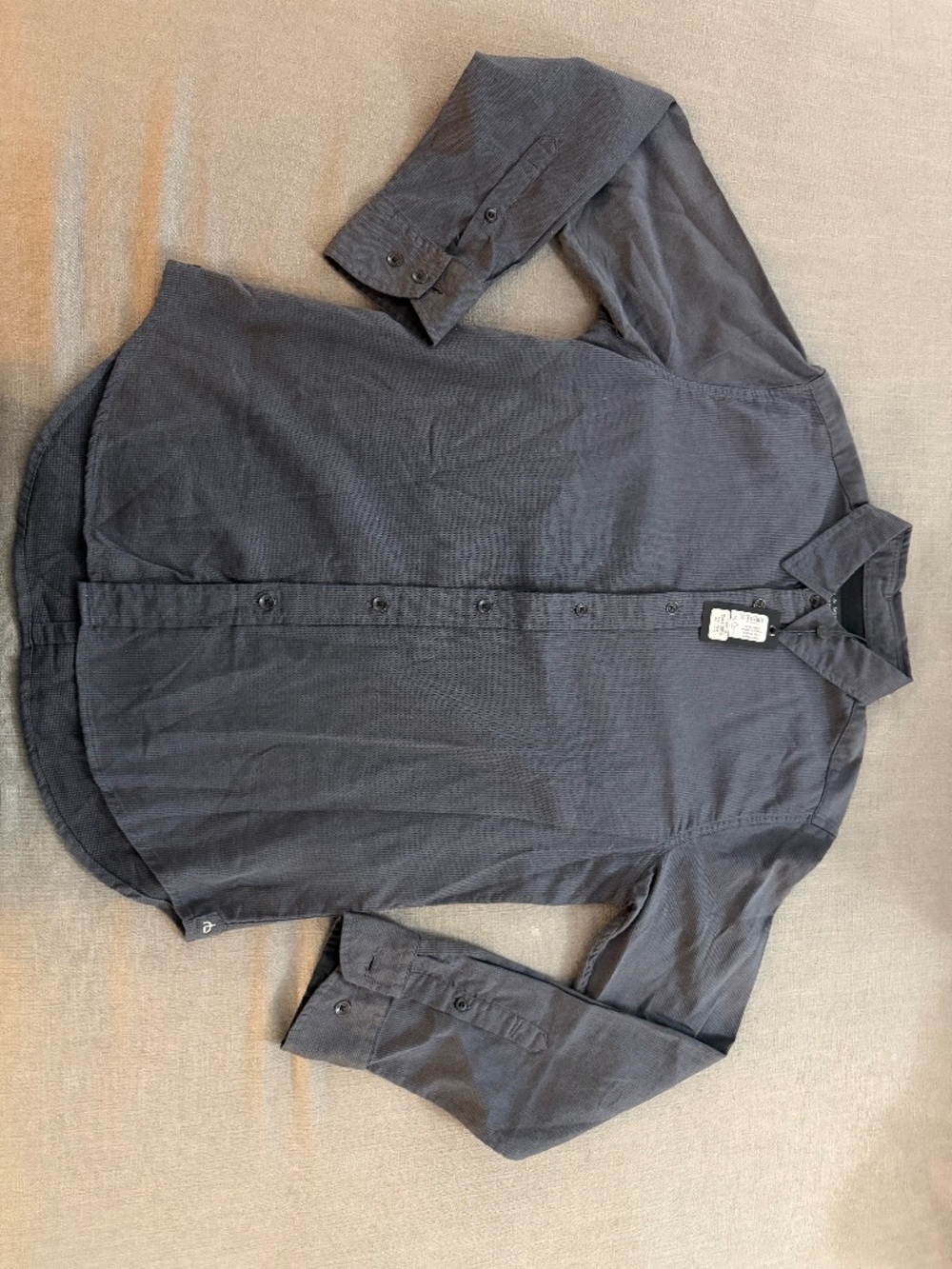 rag & bone Tomlin Stretch Dobby Shirt Men’s Medium Dark Shadow NWT
